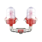Lámpara de Obstrucción Roja Certificada/ Luz Fija Tipo L-810 Doble LED/ 120 - 240 Vca/ Luz Infraroja