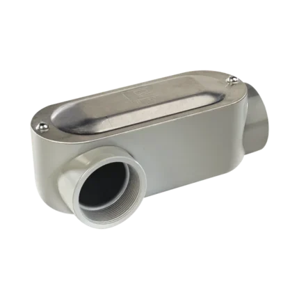 Caja oval roscada tipo LR de 1 1/4" (31.8 mm) Incluye tapa y tornillos.