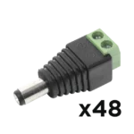 KIT DE 48 CONECTORES MACHO JR52 PARA ALIMENTACIÓN A 12 Vcc