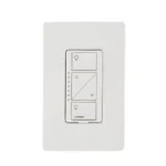 (Caseta Wireless) Atenuador de pared. Aumenta/Disminuye Intensidad de Iluminación.  No requiere cable neutro. 150W LED / 600W INC/HAL