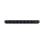 PDU Básico Para Distribución de Energía, Con 8 Tomas NEMA 5-15R Traseras y 2 Tomas 5-15R Frontales, 1UR, 15 Amp, 120 Vca