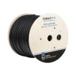 Bobina de cable FTP con Mensajero de Acero de 305 m Cat6+ CALIBRE 23, color negro, para aplicaciones en video vigilancia y redes de datos / Uso en Intemperie y aplicaciones Aéreas