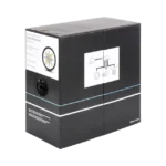 Bobina de cable 305 Metros Cat6, 24 AWG, Climas EXTREMOS, Color negro, sin blindar, para intemperie