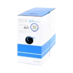 Bobina de cable de 305 metros Cat6, CM, 24 AWG, Alto Rendimiento, ETL, UL, color azul, super flexible, para aplicaciones de videovigilancia, video HD, y redes de datos. Uso interior