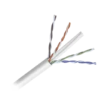 Bobina de cable de 305 metros de cable Cat6 de alto desempeño, super flexible, UL, Cobre, color blanco, para aplicaciones de video vigilancia y redes de datos - Image 3