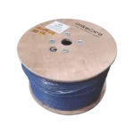 Bobina de 1000 Metros Cable Cat6+ CALIBRE 23 ALTO DESEMPEÑO, ETL,UL, color azul, super flexible, de 1000 metros, para aplicaciones de CCTV, video HD, y redes de datos.