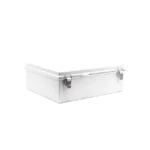 Gabinete de Plástico ABS, Uso en Intemperie IP66 (350 x 460 x 160 mm) Cierre por Broche Inoxidable y Permite Cerrado con Candado y Llave (Perno 5mm) No Incluido