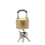 Candado de Latón Cuerpo 40 x 40 mm Con 3 Llaves. Diam. de Perno: 6.2 mm
