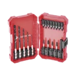 Juego de 18 Puntas y Brocas para Taladro, con Entrada Hexagonal de 1/4", Incluye Estuche.