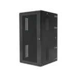 Gabinete PanZone de Montaje en Pared, de 19in, Puerta Ventilada, 26 UR, 635mm de Profundidad, Color Negro
