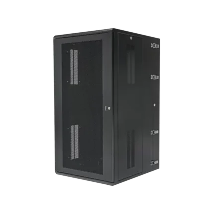 Gabinete PanZone de Montaje en Pared, de 19in, Puerta Ventilada, 26 UR, 635mm de Profundidad, Color Negro