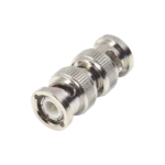 Adaptador tipo Barril para 75 Ohm, de Conector BNC Macho a BNC Macho, Niquel/ Oro/ Teflón.