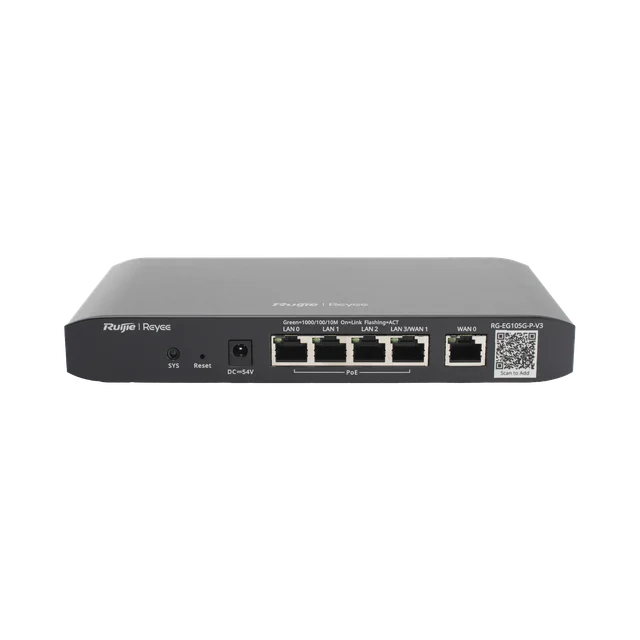 RGEG105GPV3-h Router Balanceador con Función SD-WAN, PoE+ hasta 54 Watts, Hasta 2 Servicios de Internet y hasta 100 clientes con desempeño de 600 Mbps - Image 1