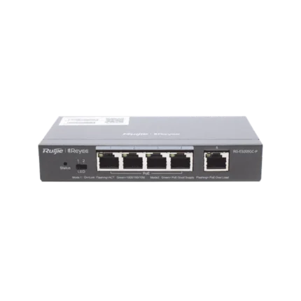 Switch Administrable PoE con 5 puertos Gigabit, 4 PoE 802.3af/at, gestión gratuita desde la nube, 54w