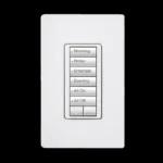 (RadioRA2) Teclado seetouch 6 botones, 2 botones subir/bajar, programe escenas diferentes en cada botón.