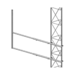 Brazo tipo "F" para tramos STZ-30, galvanizado por electrólisis. - Image 3