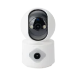Camara doble lente 3mp| Wifi| autoseguimiento| Detección de movimiento| audio de 2 vias| almacenamiento hasta 128GB