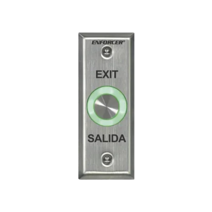 Botón de Salida con Aro Iluminado Color Verde y Rojo / IP65 / Buzzer / Función Toggle (Enclavado) / Temporizador  / Relevador NC/NO/ Uso Exterior e Interior.