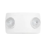 Luz de Emergencia Dual LED ultra compacta/150 lúmenes/Luz fría/Batería de Respaldo Incluida/Botón de test.