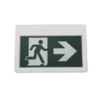 Letrero LED de Señalización de salida "Hombre Corriendo"/ Alto brillo / Uso en pared, lateral o techo / Batería de Respaldo Incluida con hasta 120 minutos de duracion