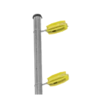 Aislador de color Amarillo  para postes de esquina de alta Resistencia con Anti UV de uso en cercos eléctricos