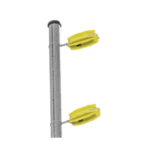 Aislador de color Amarillo  para postes de esquina de alta Resistencia con Anti UV de uso en cercos eléctricos - Image 3