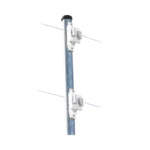Aislador de Paso Blanco reforzado para cercos eléctricos, resistente al clima extremoso
