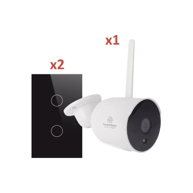 SH1CAM2SK-h (Wifi) KIT 1 camara Wifi y 2 apagadores inteligentes Wifi - Image 1