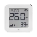 Pantalla Sensor de temperatura y humedad, inteligente e inalámbrico, integrable a la App de Shelly.