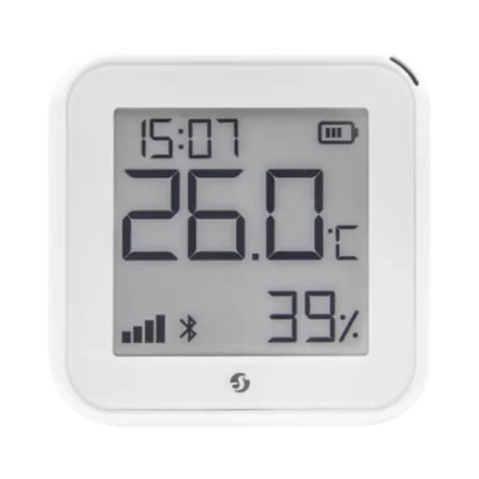 Pantalla Sensor de temperatura y humedad, inteligente e inalámbrico, integrable a la App de Shelly.