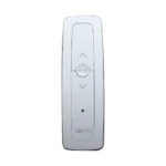 Control remoto 1 canal para motores de persiana Somfy con señal inalámbrica, instrucciones: sube, baja y detener, con posición favorita programada.