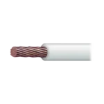 Cable Eléctrico 18 awg  color blanco, Conductor de cobre suave. Aislamiento de PVC, auto-extinguible. BOBINA de 100 MTS