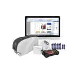 Kit Impresora de tarjetas PVC/ Una Cara /incluye: 2 x Ribbons, 100 Tarjetas PVC, Software, Kit Limpieza, Garantia 3 Años, Mascara de Seguridad UV