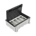 Caja Para Instalación en Piso Falso para Voz, Datos o Contactos Eléctricos / Capacidad para 4 Módulos / Espacio Embellecedor en la Tapa / Profundidad Ajustable de 90 a 120 mm / Los Módulos se Adquieren Aparte / (SF410/14CY) - Image 2