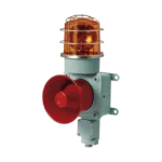 Combinación de luz de advertencia giratoria color Ámbar con bocina eléctrica para aplicaciones de la industria a 24 VCD, máx. 120 dB - Image 2