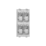 Módulo Color Blanco Con 4 Espacios para Jacks Keystone para Instalarse en la caja de Pavimento / (S76C/9) - Image 3