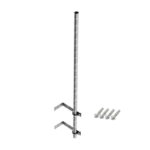 Mástil de 3 m de 1-1/4" diámetro ced. 30 con Herrajes para Sujeción a Pared. - Image 2