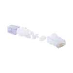 Plug RJ45 Cat6, Para Cable UTP de Calibre 23-24 AWG, Chapado en Oro de 50 micras, Paquete de 100 piezas