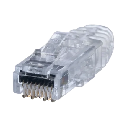Plug RJ45 Cat6 de 3 Piezas, Para Cable UTP de Calibre 23-24 AWG, Chapado en Oro de 50 micras, Paquete de 100 piezas