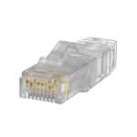 Plug RJ45 Cat6A, Para Cable UTP de Calibre 23-24 AWG, Chapado en Oro de 50 micras, Paquete de 100 piezas
