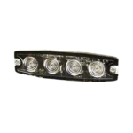 Luz Auxiliar de 4 LED, ámbar, SAE Clase I, Lente transparente