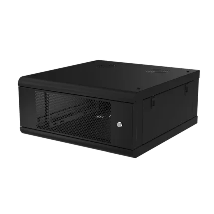 Gabinete de Pared con Puerta Perforada, 635mm de Profundidad, 4U Rack de 19 in, Acero Reforzado