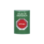 Botón de Salida de Emergencia , Texto en Español,  Acción Mantenida, Girar para Restablecer, LED de iluminación - Image 2