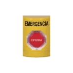 Botón de Emergencia en Español, Color Amarillo, Acción Mantenida, Girar para Restablecer y LED Multicolor - Image 2