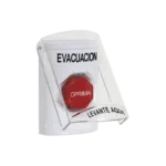Botón de Evacuación, Texto en Español, Tapa Protectora de Policarbonato Súper Resistente, Restablecimiento con Llave - Image 2