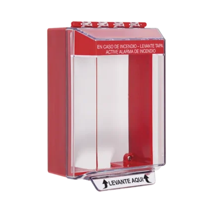 Cubierta Universal De Montaje Superficial, Con Espaciador 1.46", Serie Universal Stopper® Texto De Incendio En Español
