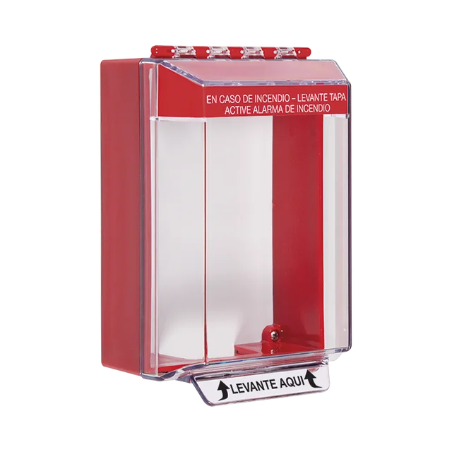 STI14210FRES-h Cubierta Universal De Montaje Superficial, Con Espaciador 1.46", Serie Universal Stopper® Texto De Incendio En Español - Image 1