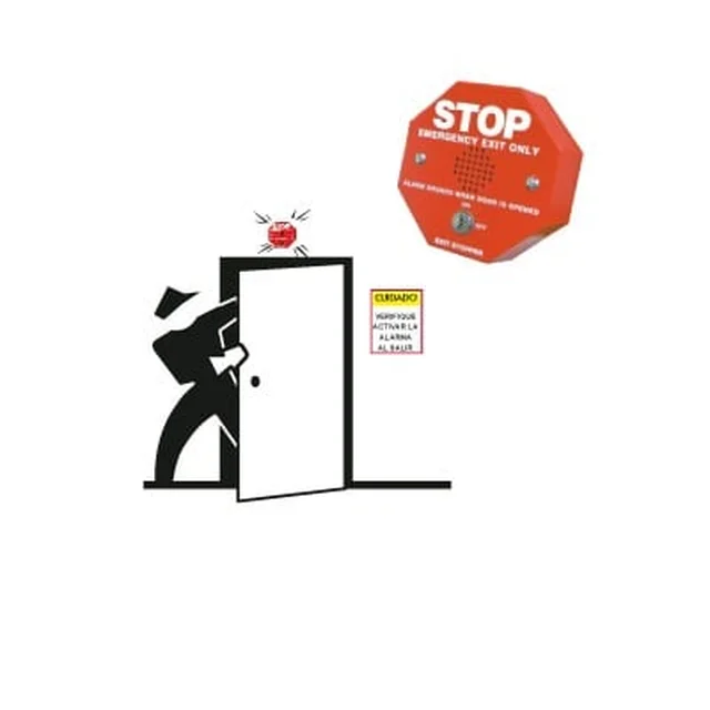 STI6400det Alarma Multifunción Serie Exit Stopper® Para Proteger Una Puerta (incluye contacto magnético) - Image 1