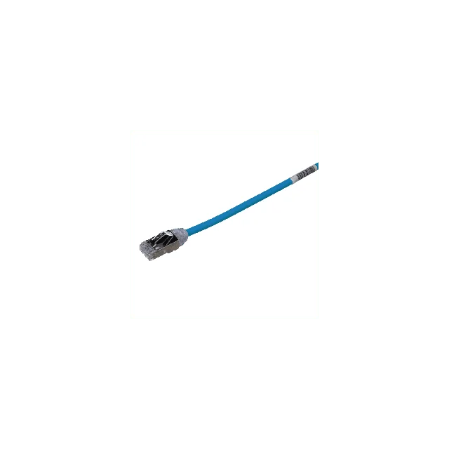 STP28X0.5MBU-20826 Patch Cord Cat6A, Diametro Reducido 28 AWG, Blindado S/FTP, CM/LS0H, 0.5 Metros (1.64 Pies), Color Azul - Image 1