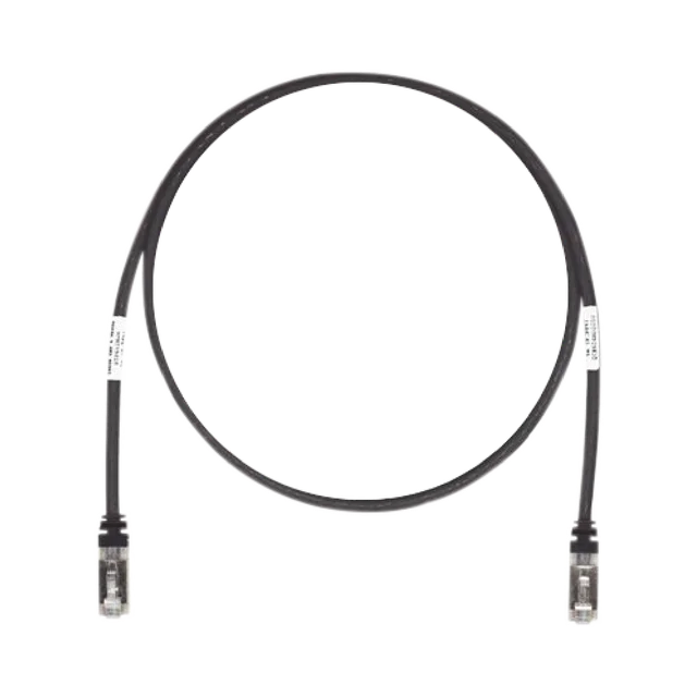 STP6X7BL-h Patch Cord Cat6A, Blindado S/FTP, CM/LS0H, 2.13 Metros (7 Pies), Color Negro - Image 1